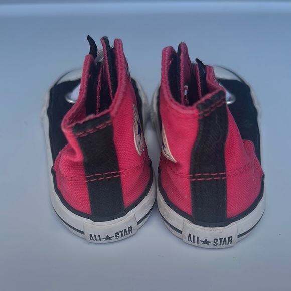 Converse Black and Pink High-Top Sneakers Classic Design - Picture 3 of 4